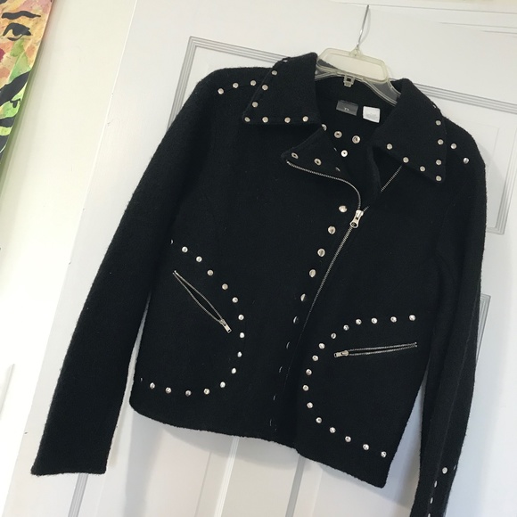 Phosphorus Black Wool Studded Jacket - Large - Picture 1 of 8